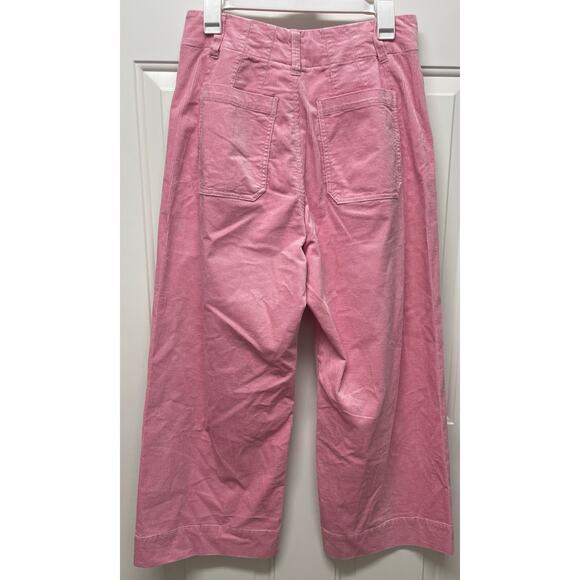 Maeve by Anthropologie The Colette Pant Corduroy pink wide leg cropped size 31 - Picture 5 of 7